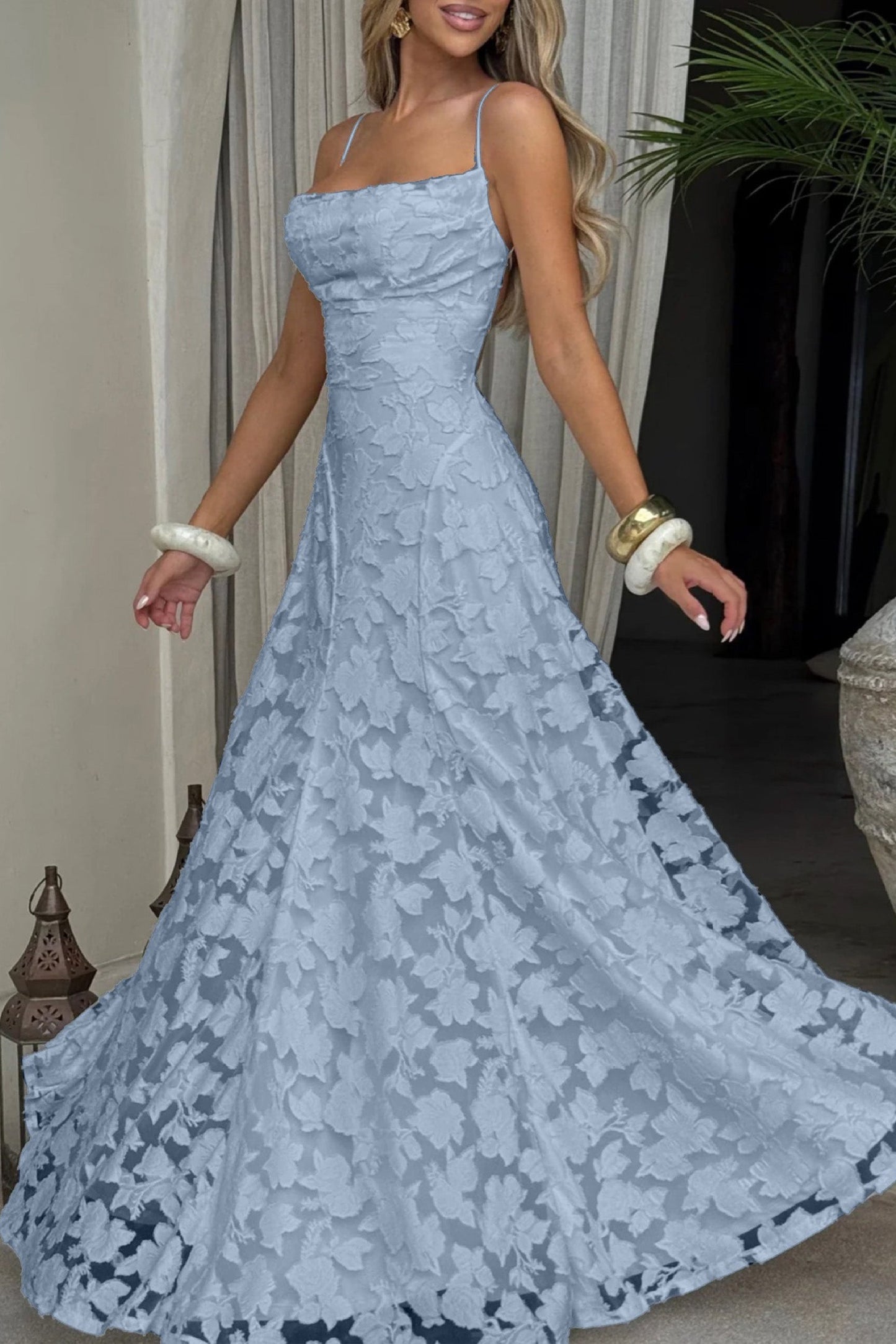 Marisol | Lace A-Line Maxi Evening Dress