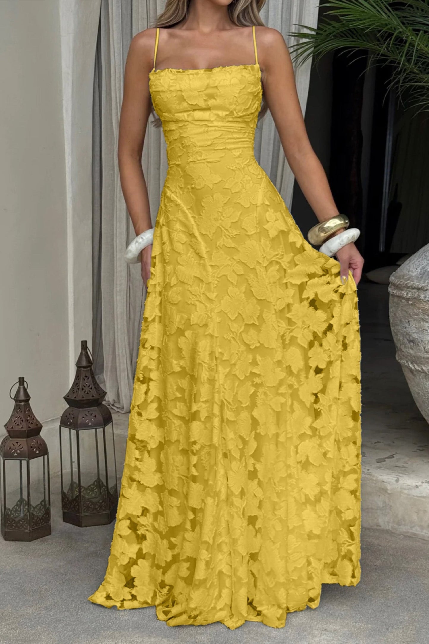 Marisol | Lace A-Line Maxi Evening Dress
