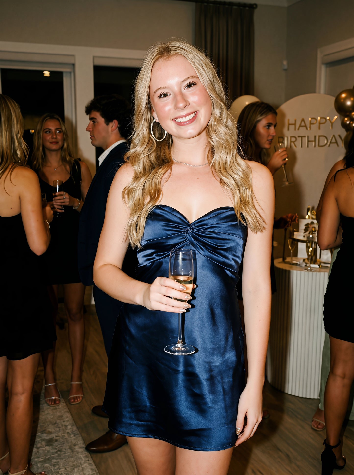 Yvette | A-Line Strapless Homecoming Dress with Keyhole