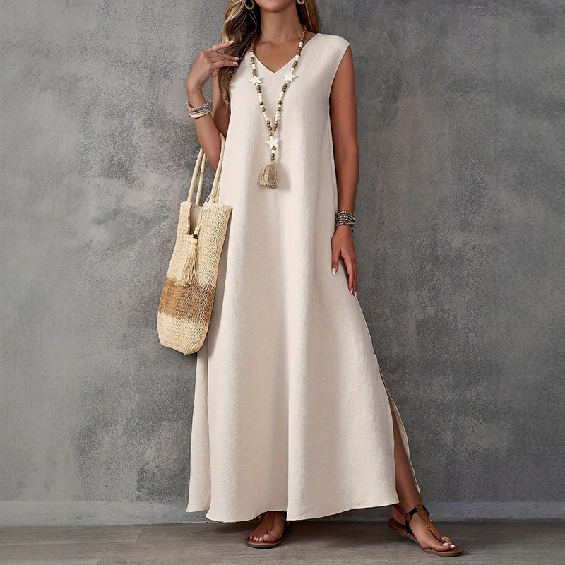 Alyson | Relaxed Fit Maxi Dress with Side Slit