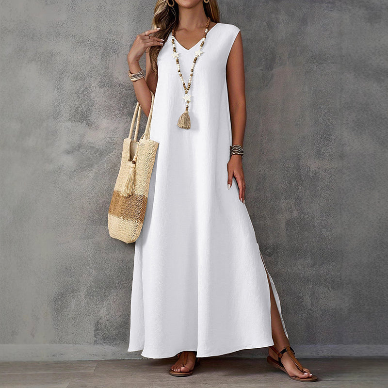 Alyson | Relaxed Fit Maxi Dress with Side Slit