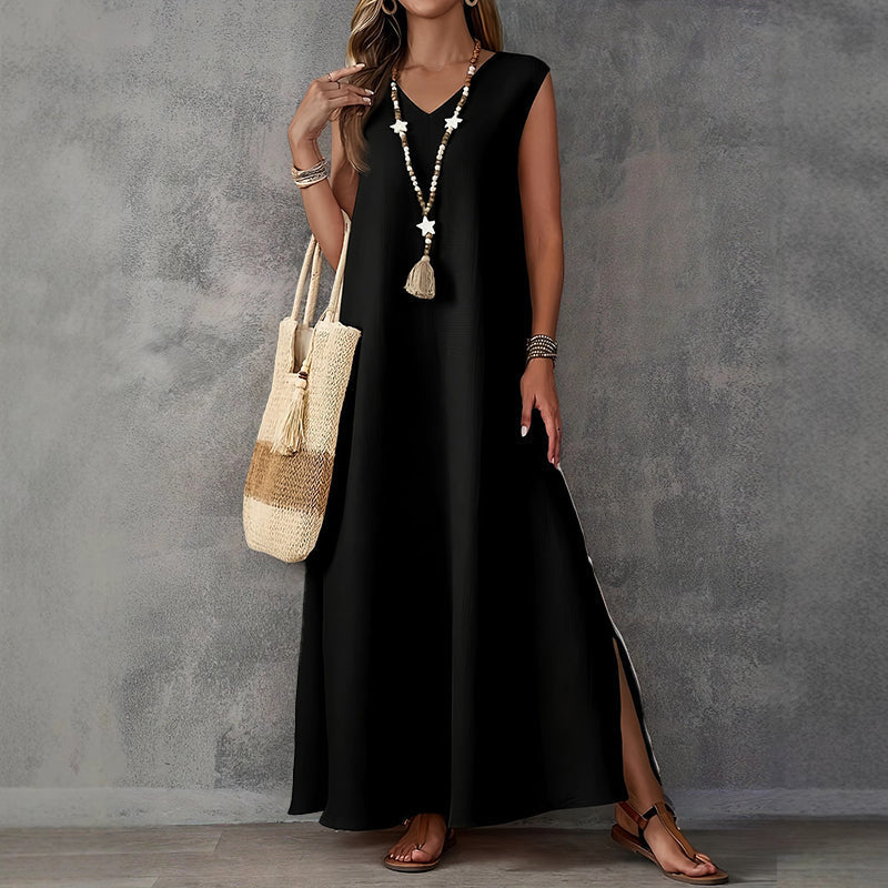Alyson | Relaxed Fit Maxi Dress with Side Slit