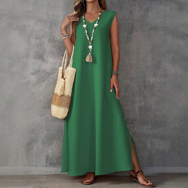 Alyson | Relaxed Fit Maxi Dress with Side Slit