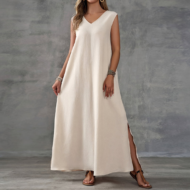 Alyson | Relaxed Fit Maxi Dress with Side Slit