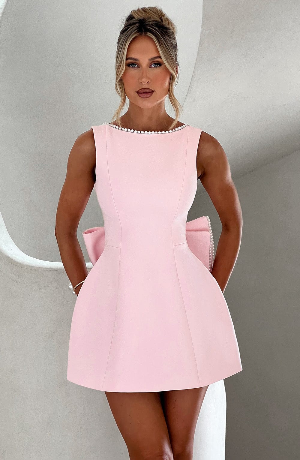 Cyra | Structured Mini Dress for Wedding Guests