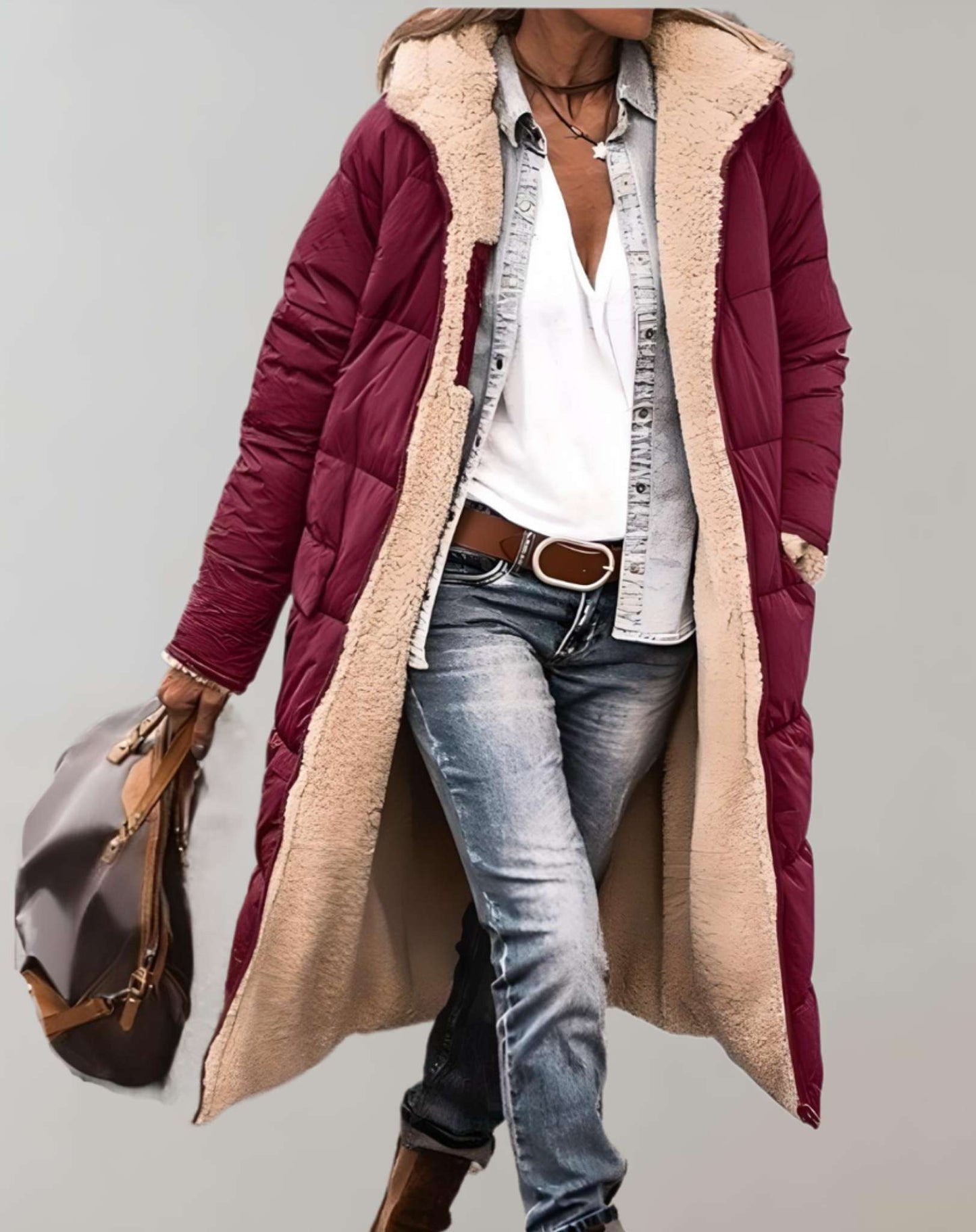 Persephone | Relaxed Fit Quilted Hooded Full-Length Puffer Coat