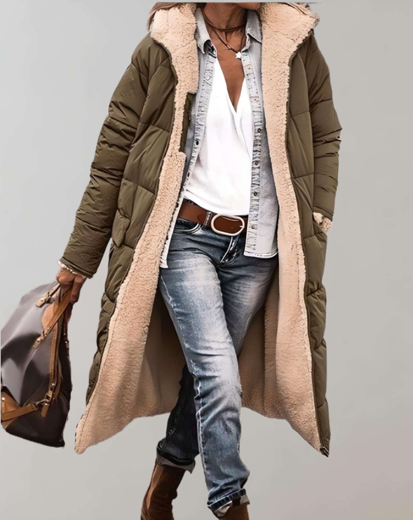 Persephone | Relaxed Fit Quilted Hooded Full-Length Puffer Coat
