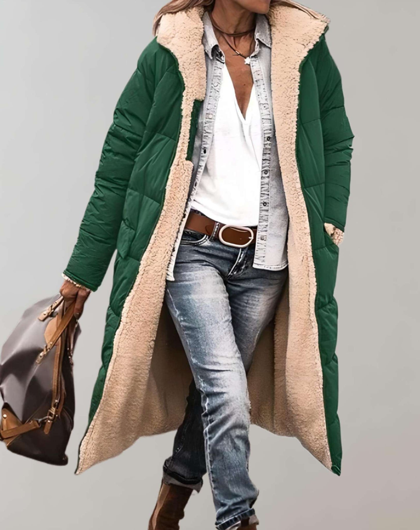 Persephone | Relaxed Fit Quilted Hooded Full-Length Puffer Coat