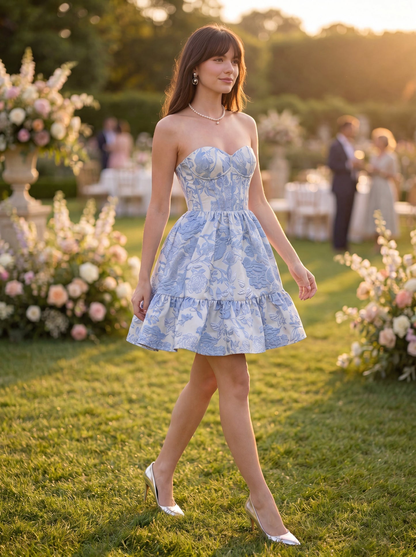 Talia | A-Line Strapless Satin Homecoming Dress