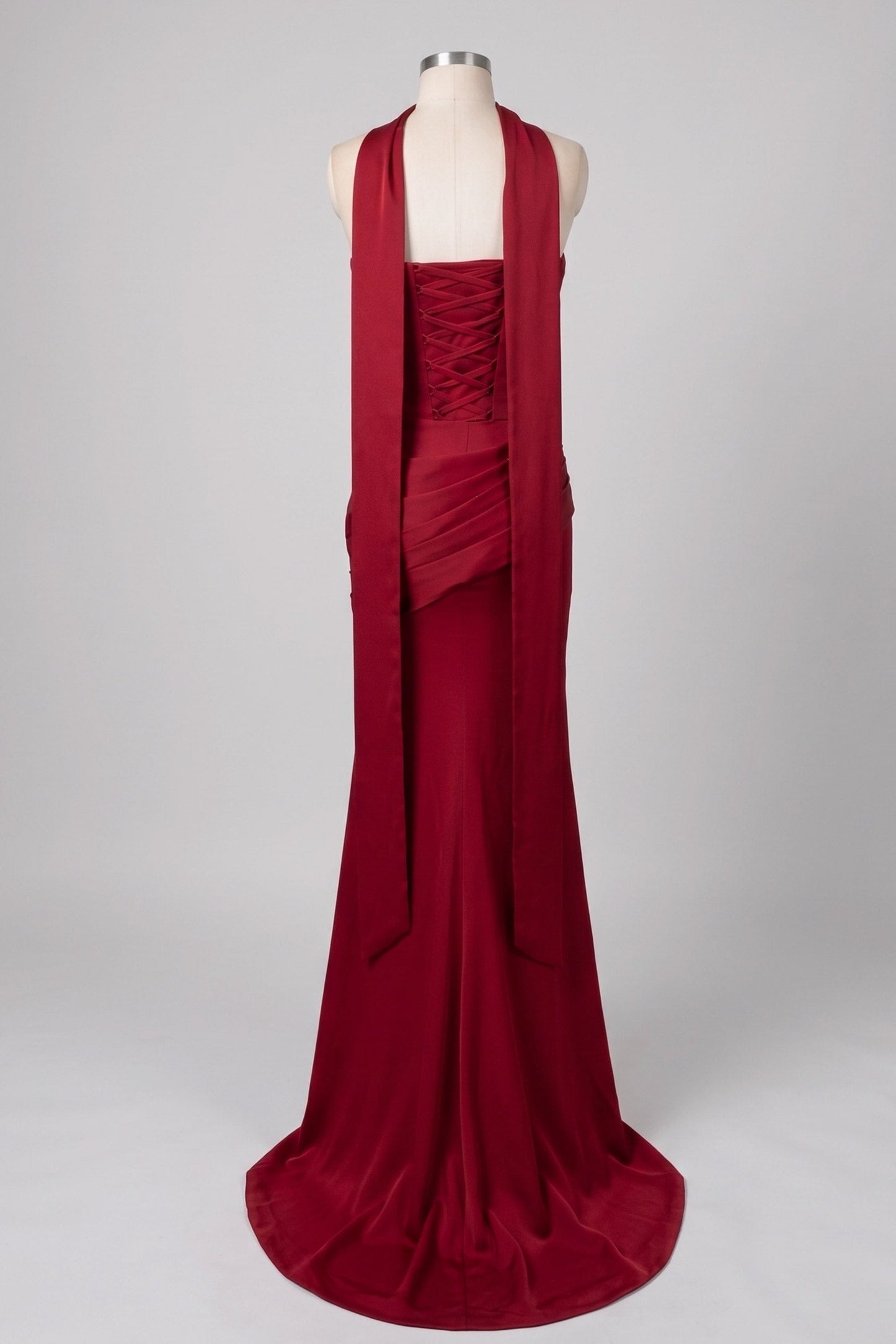 Delphine | Satin Trumpet Wedding Guest Dress