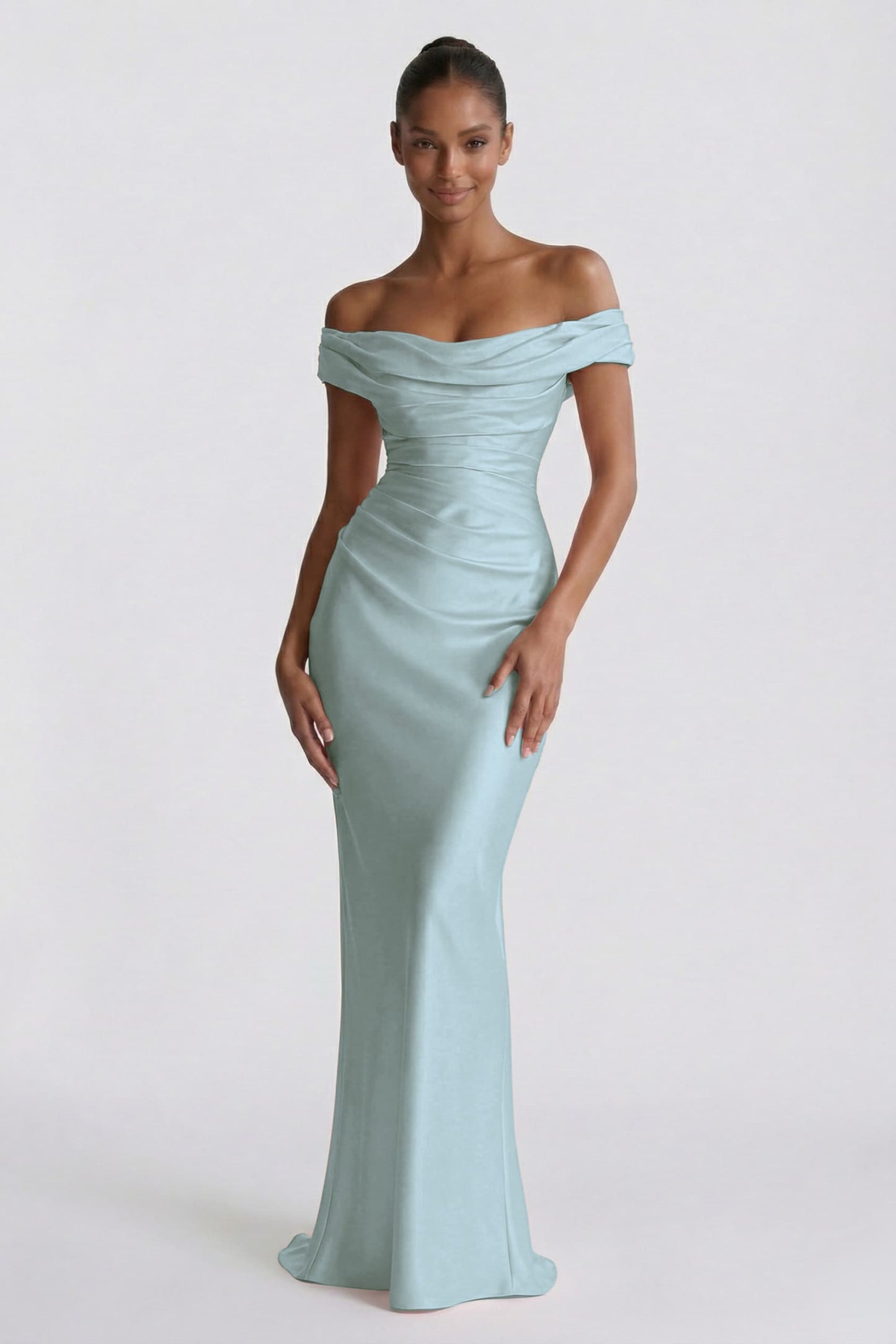 Rosalind | Satin Sheath Wedding Guest Dress