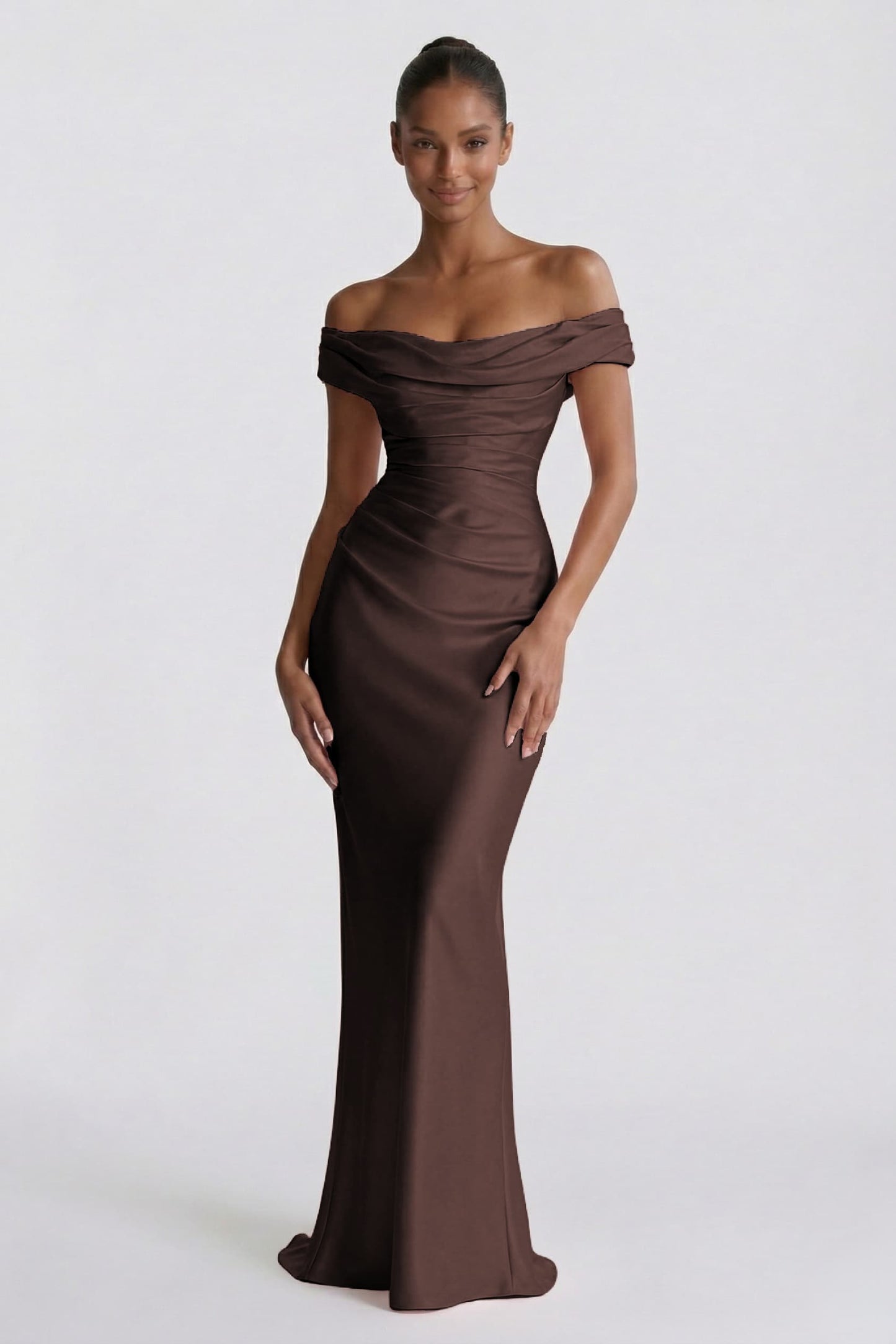 Rosalind | Satin Sheath Wedding Guest Dress