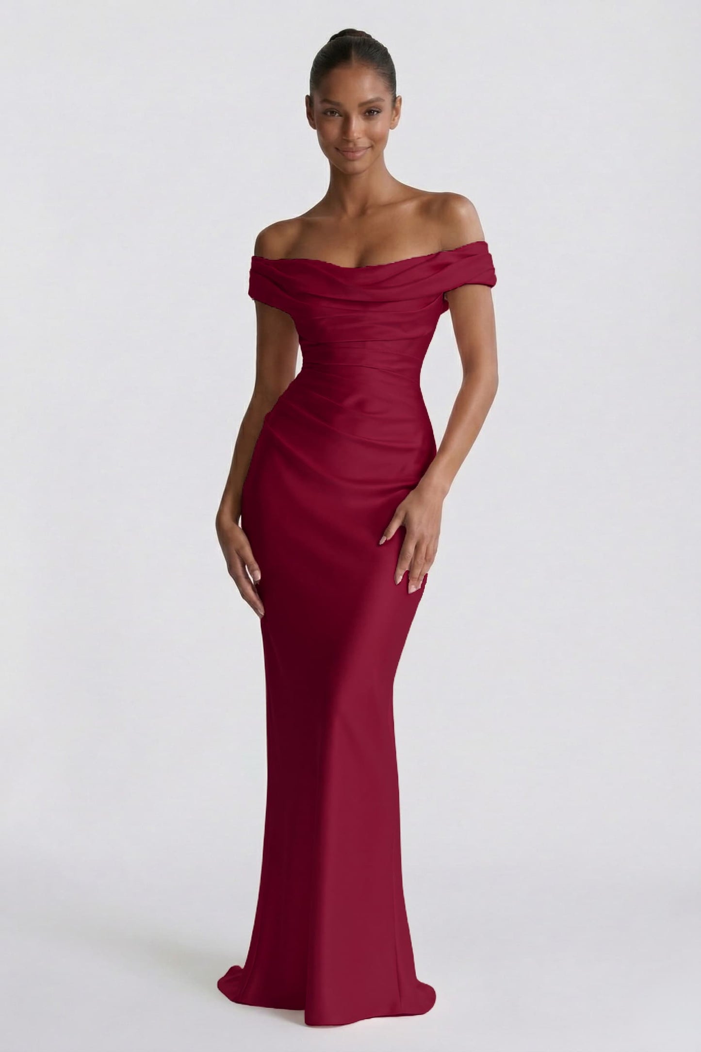 Rosalind | Satin Sheath Wedding Guest Dress