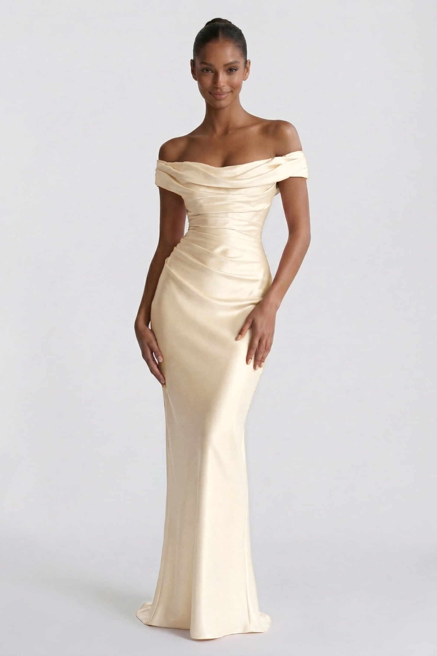 Rosalind | Satin Sheath Wedding Guest Dress