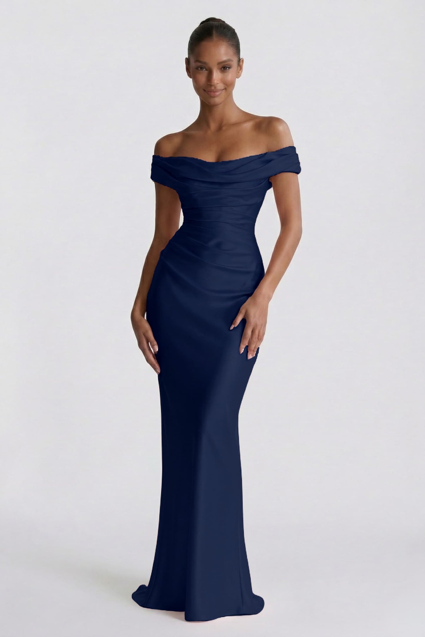 Rosalind | Satin Sheath Wedding Guest Dress
