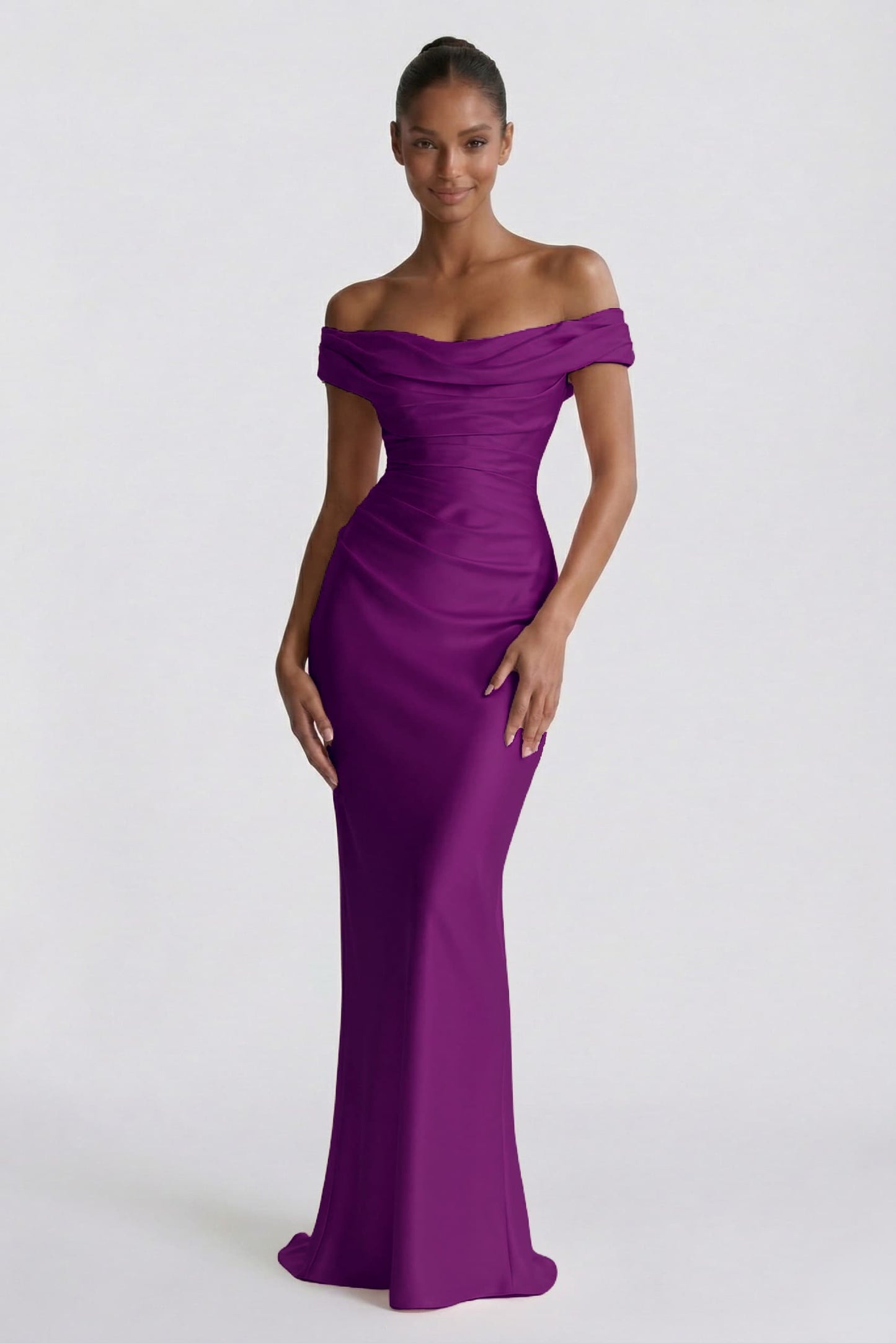 Rosalind | Satin Sheath Wedding Guest Dress