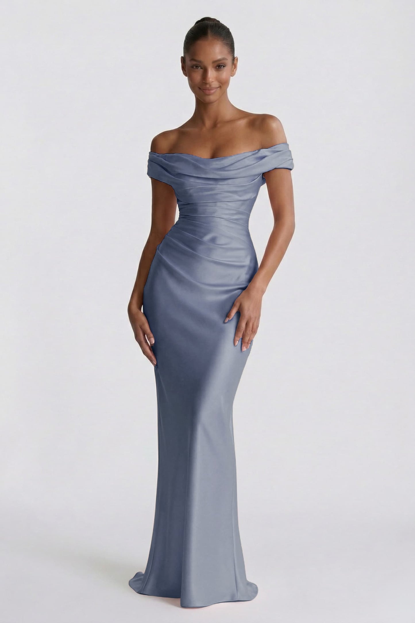 Rosalind | Satin Sheath Wedding Guest Dress