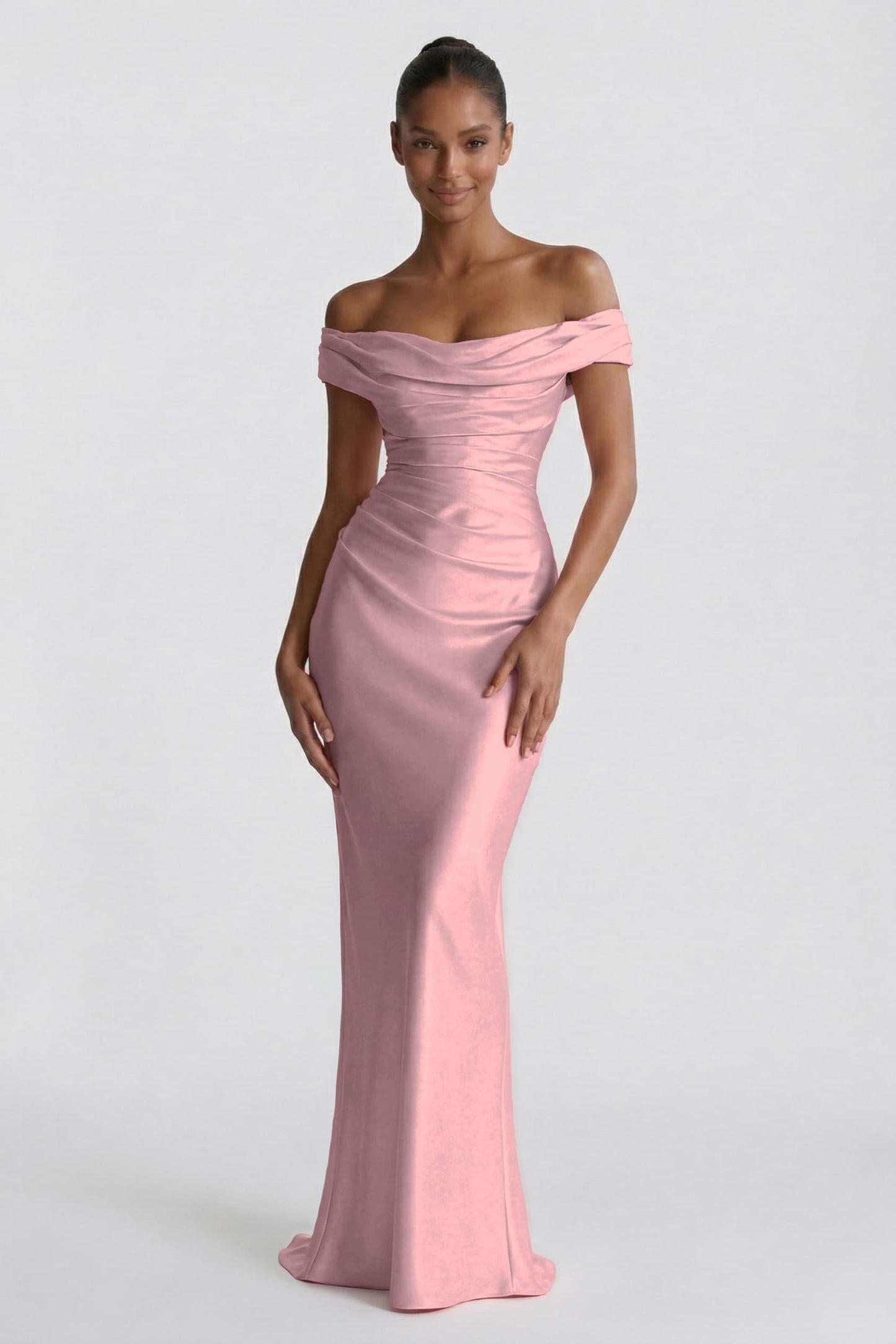 Rosalind | Satin Sheath Wedding Guest Dress