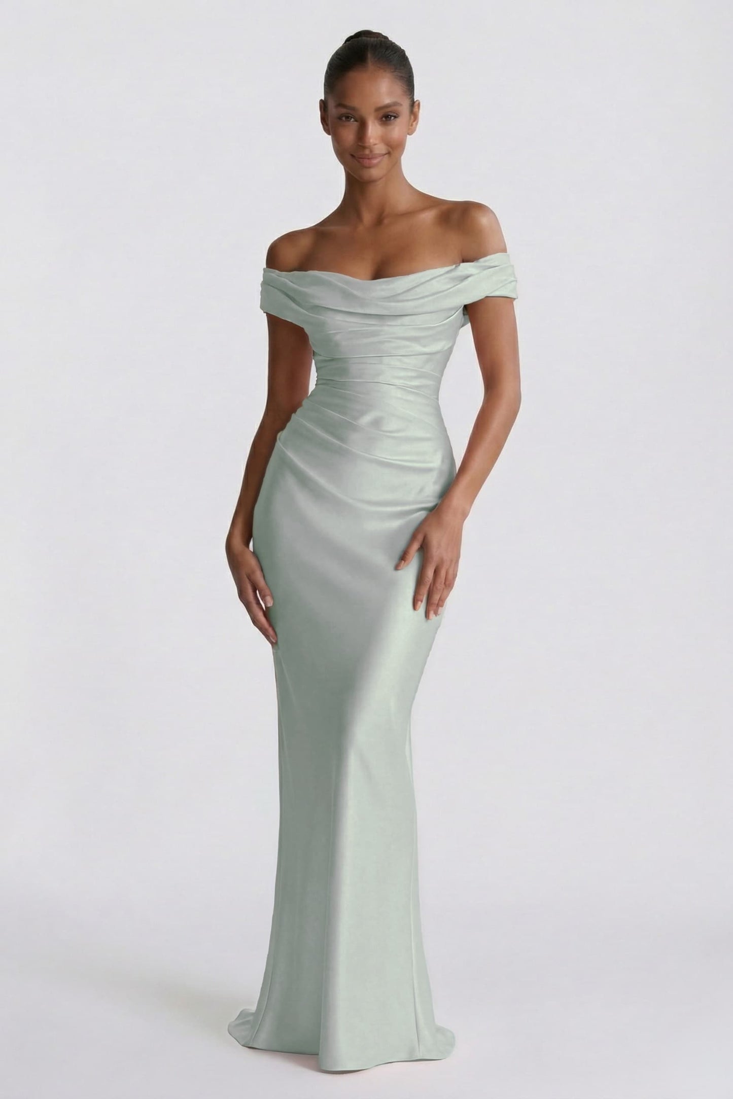 Rosalind | Satin Sheath Wedding Guest Dress