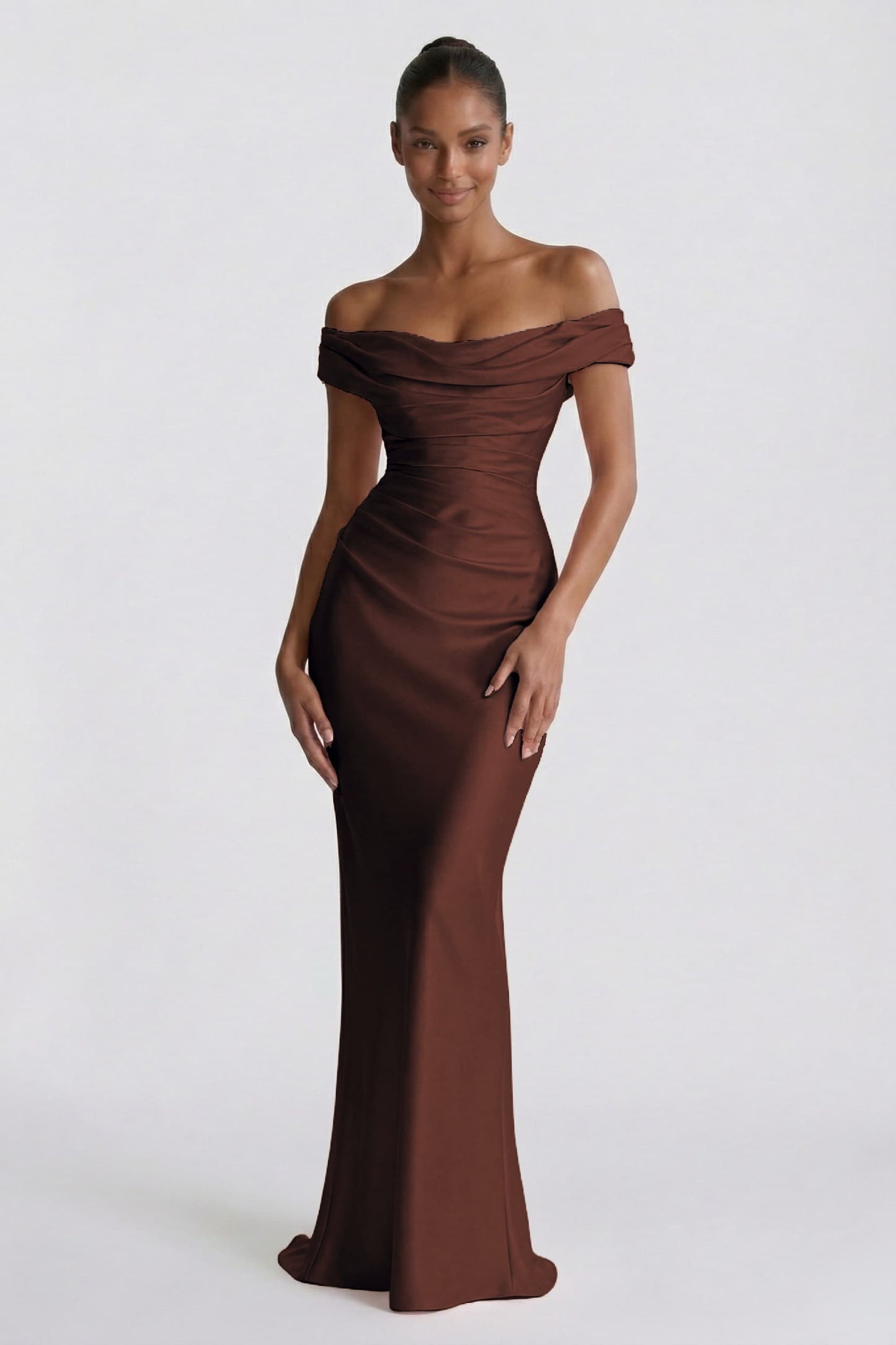 Rosalind | Satin Sheath Wedding Guest Dress