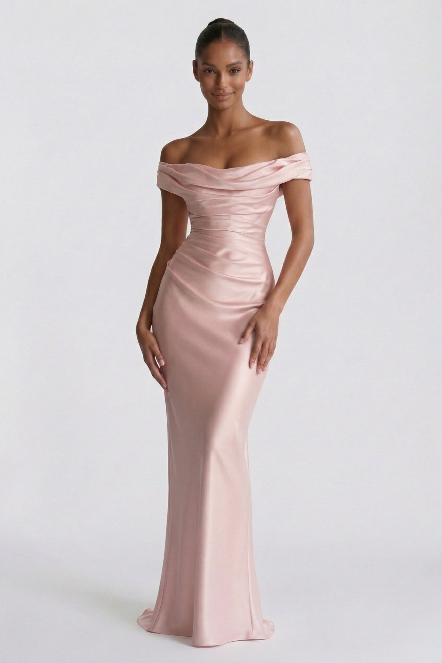 Rosalind | Satin Sheath Wedding Guest Dress