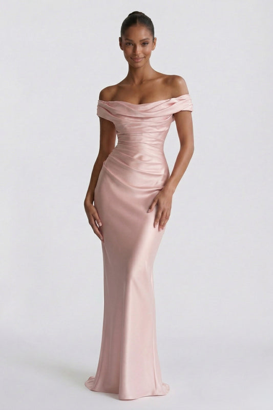 Rosalind | Satin Sheath Wedding Guest Dress