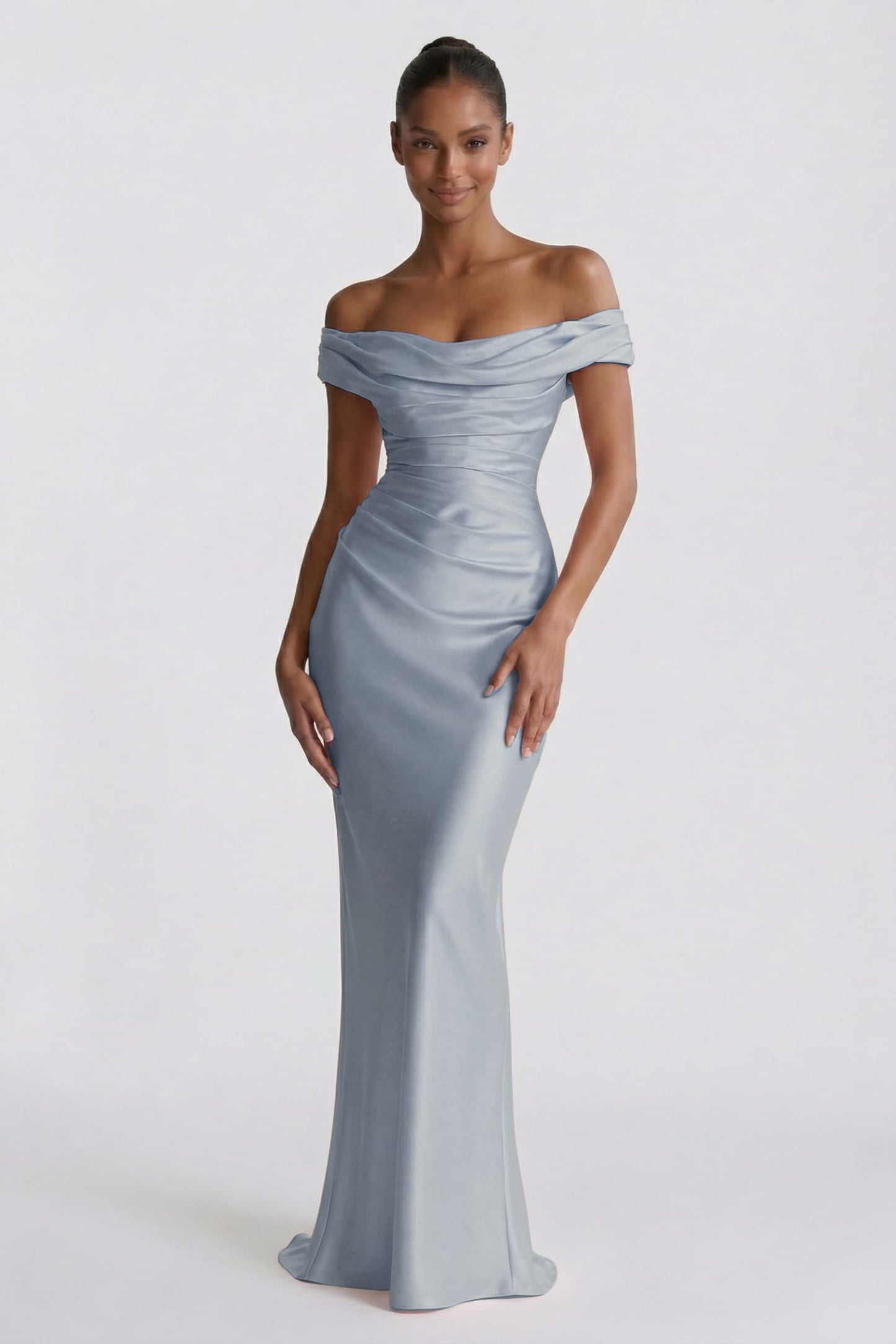 Rosalind | Satin Sheath Wedding Guest Dress