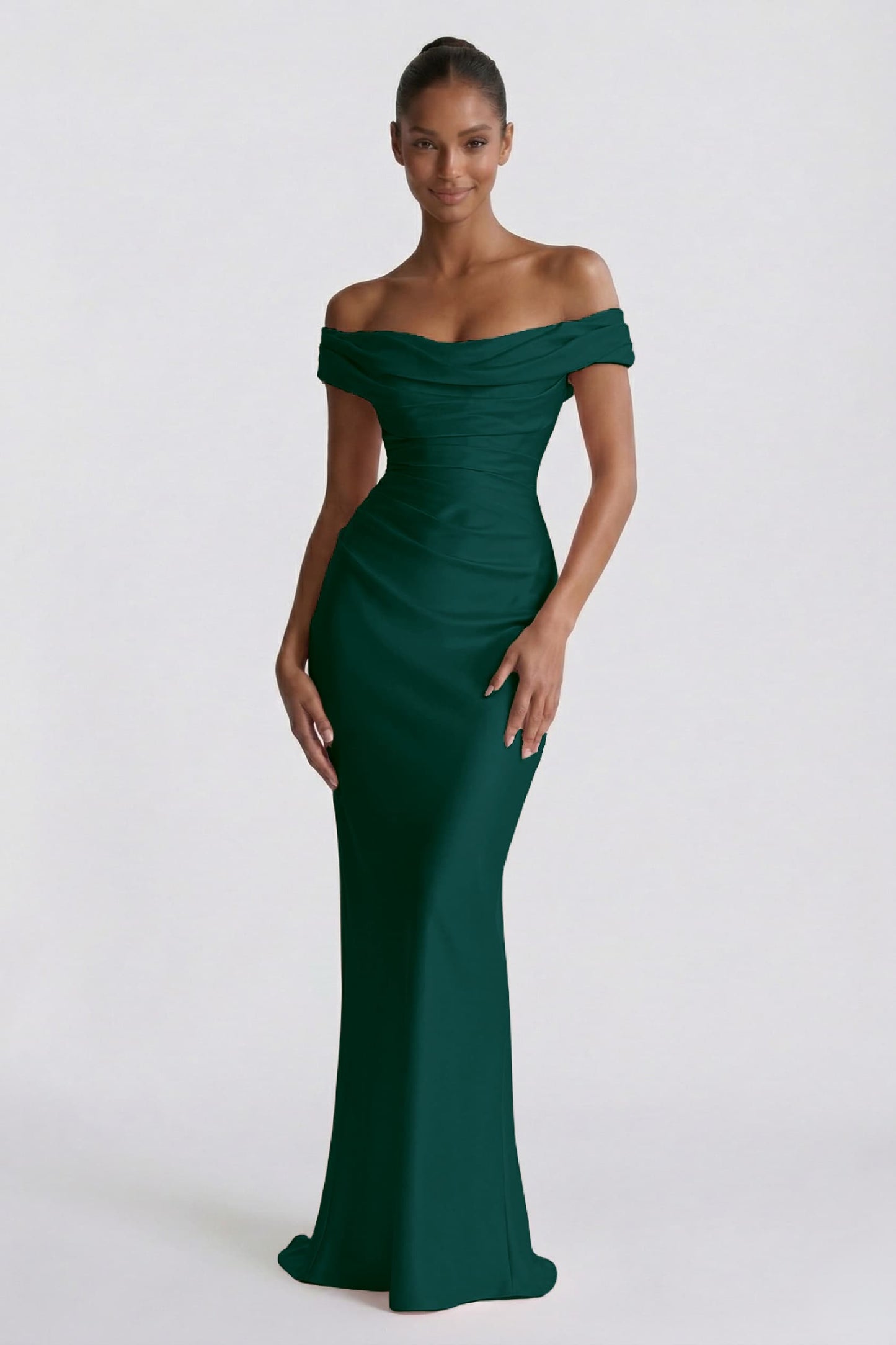 Rosalind | Satin Sheath Wedding Guest Dress