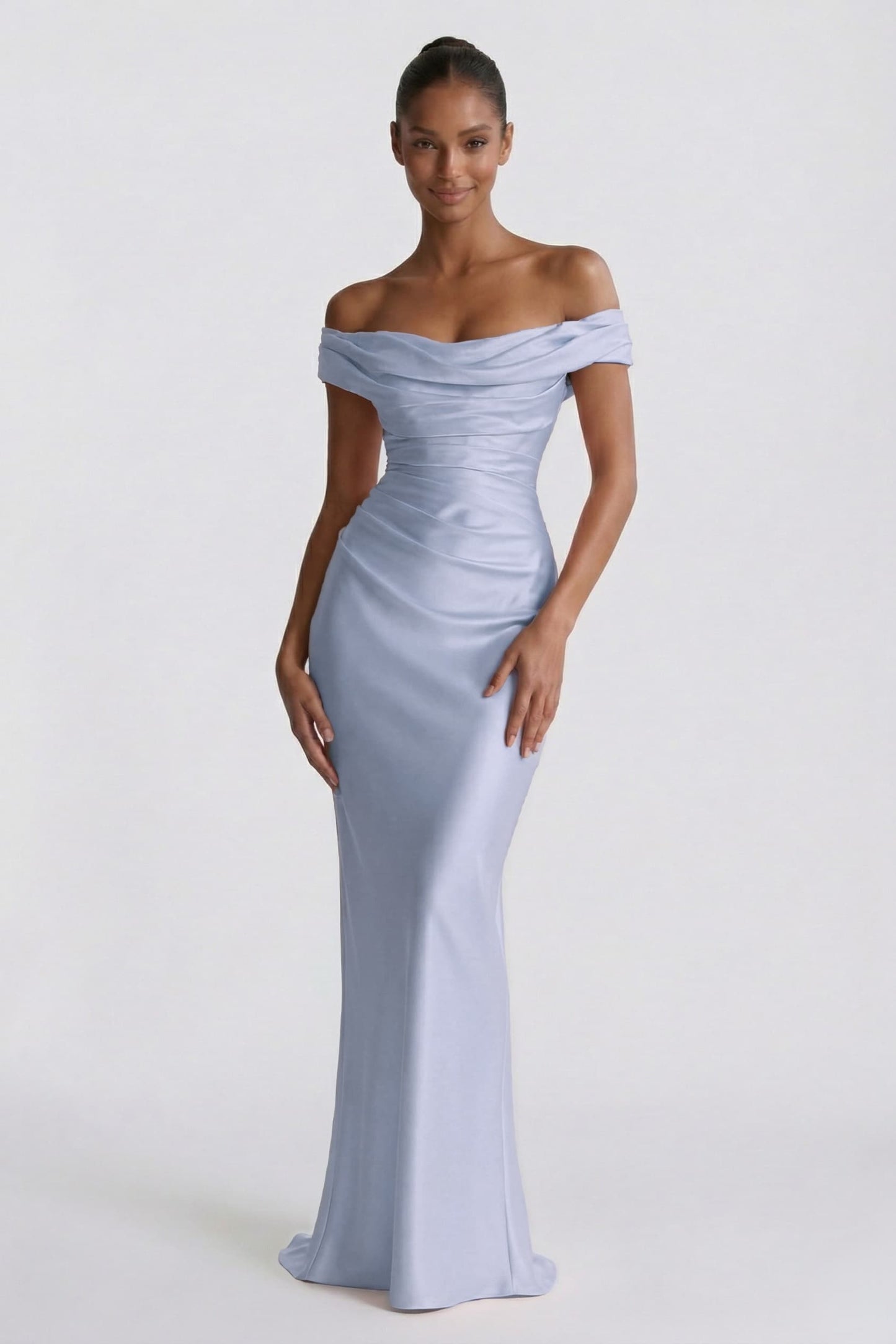 Rosalind | Satin Sheath Wedding Guest Dress