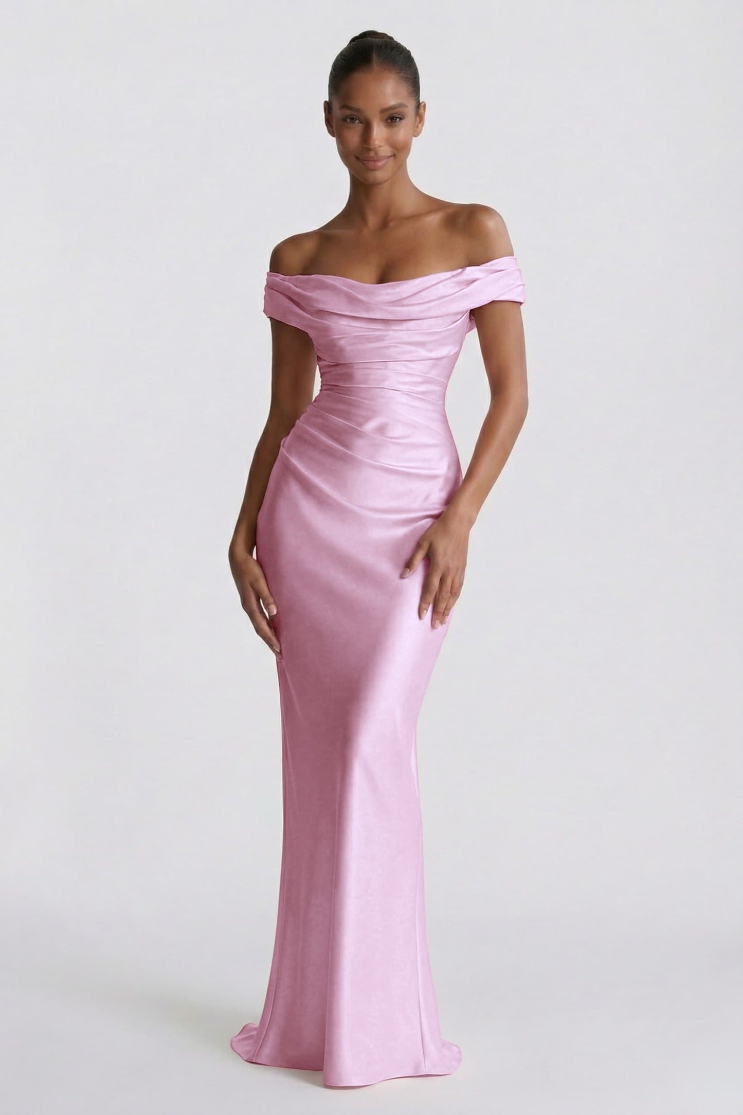 Rosalind | Satin Sheath Wedding Guest Dress