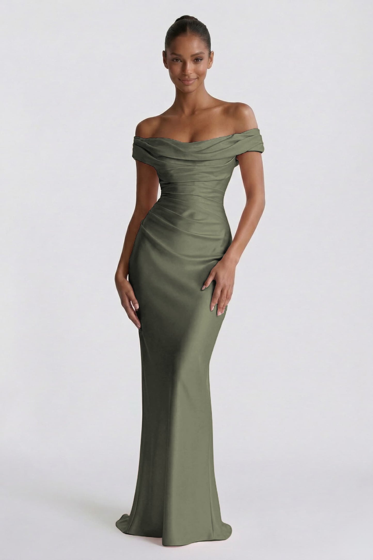 Rosalind | Satin Sheath Wedding Guest Dress