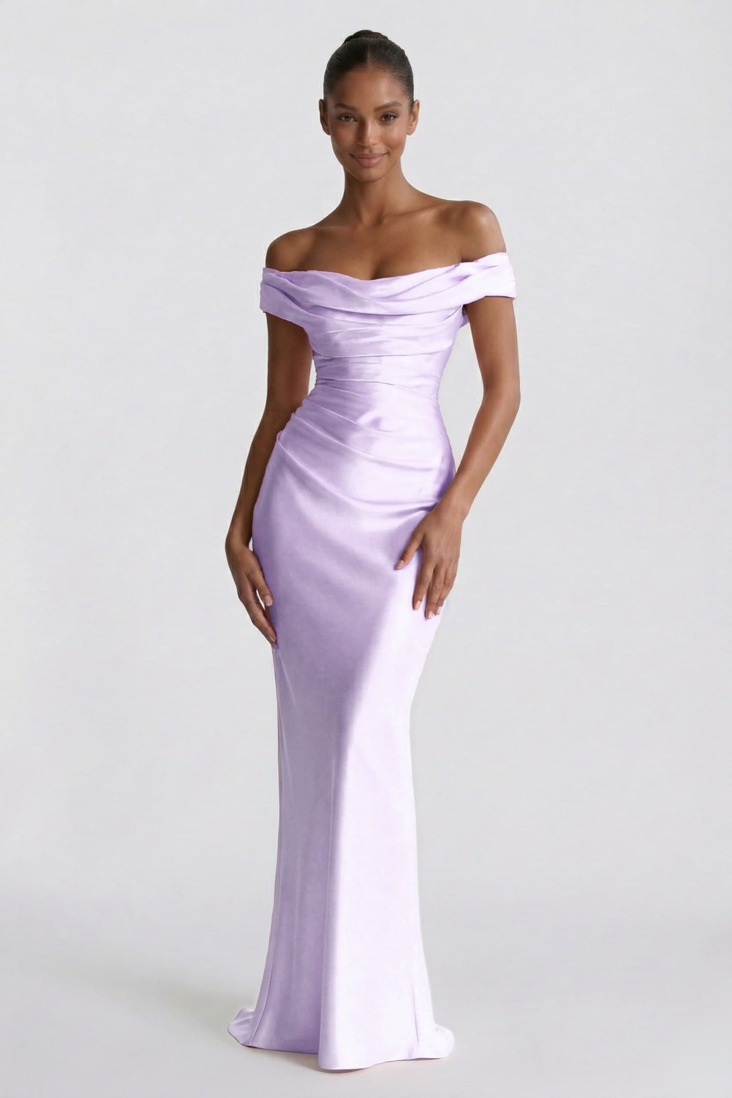 Rosalind | Satin Sheath Wedding Guest Dress
