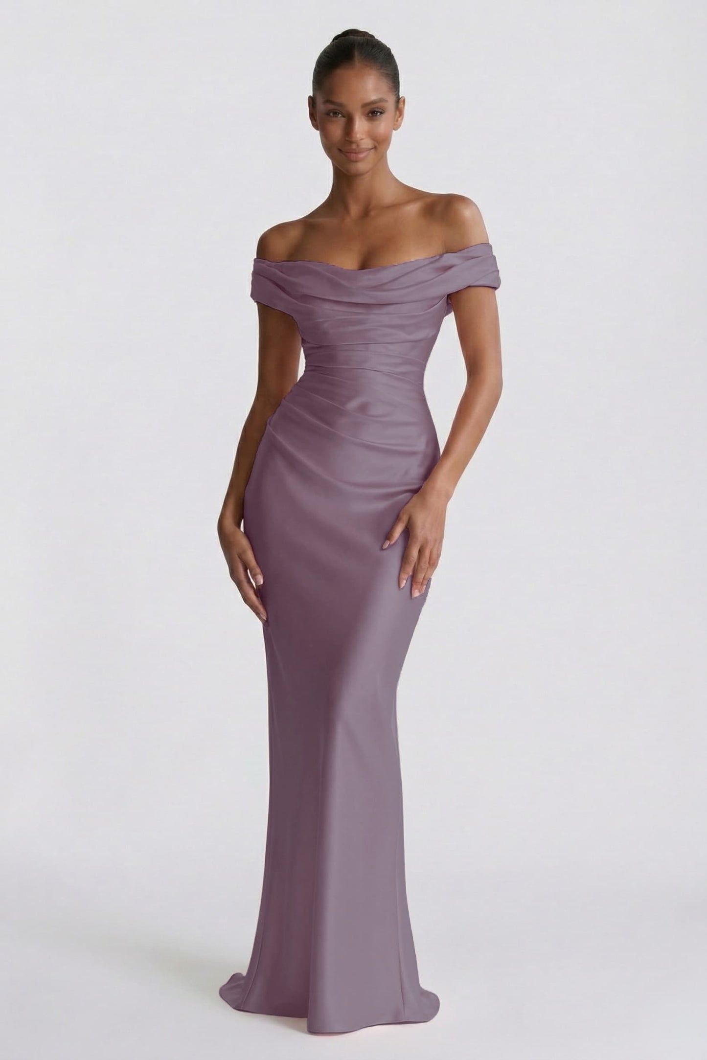 Rosalind | Satin Sheath Wedding Guest Dress