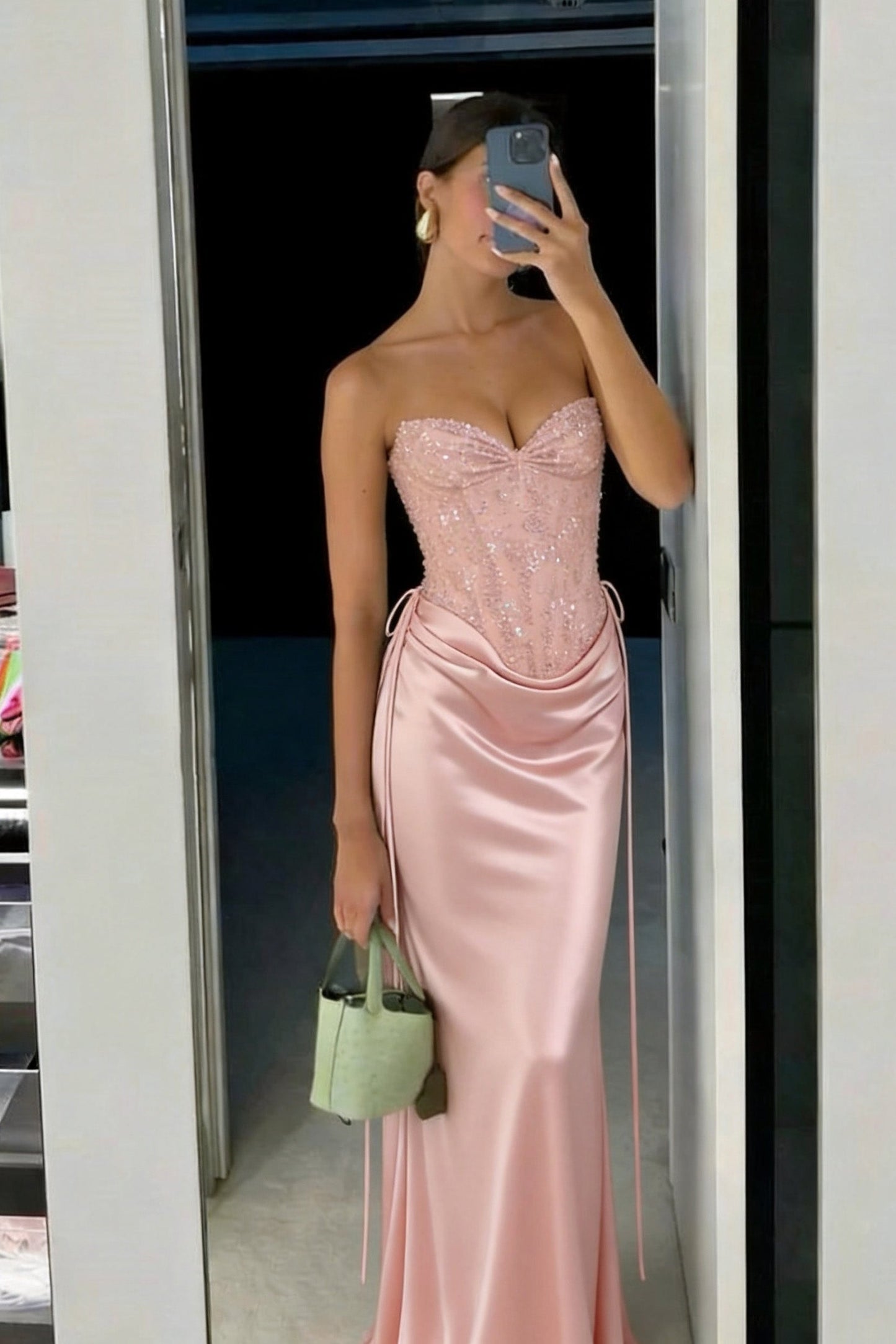 Ines | Satin Sheath Wedding Guest Dress
