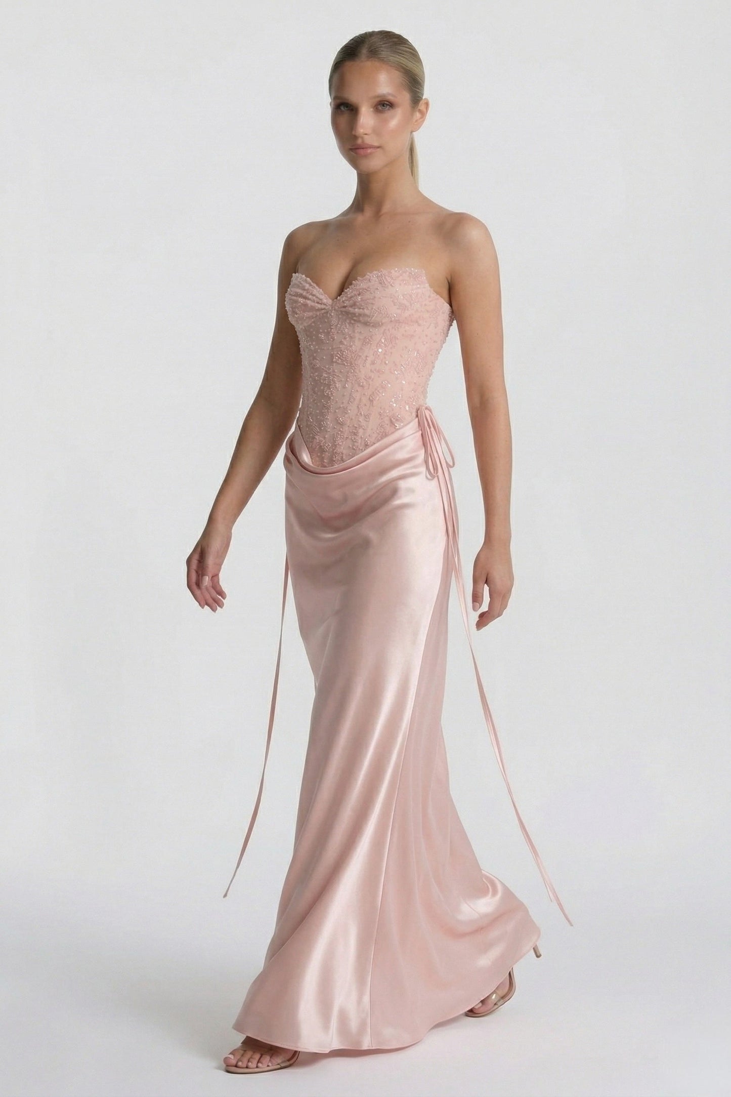 Ines | Satin Sheath Wedding Guest Dress