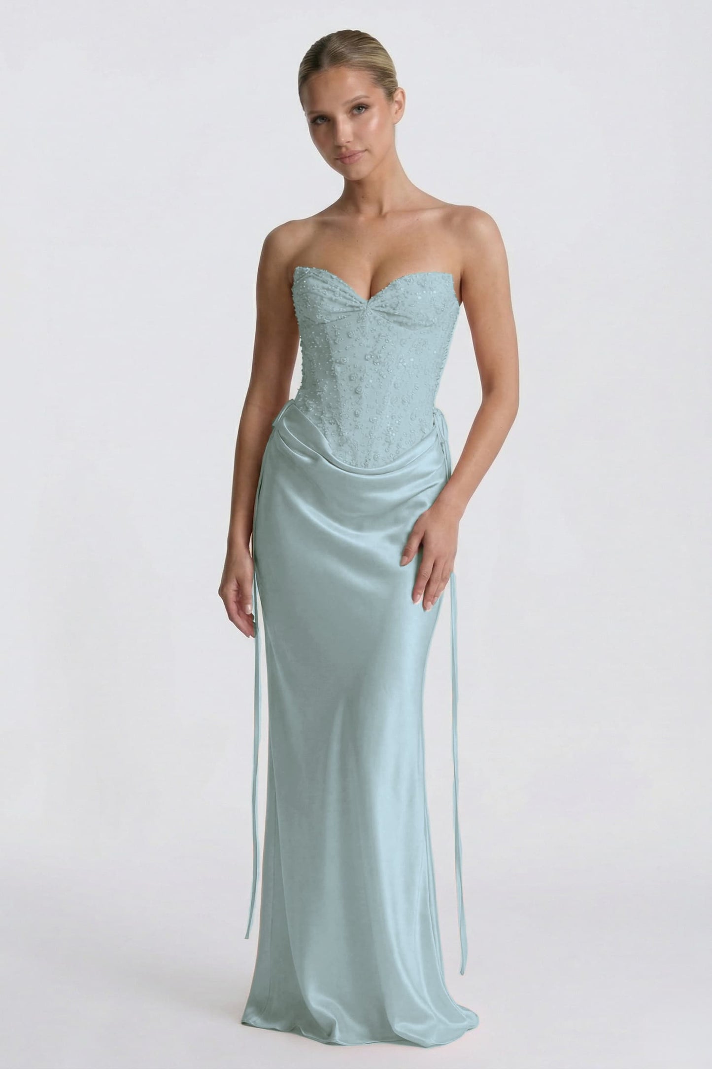 Ines | Satin Sheath Wedding Guest Dress