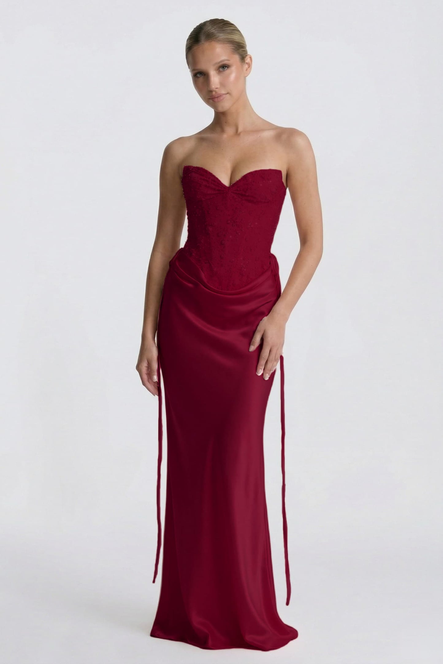 Ines | Satin Sheath Wedding Guest Dress