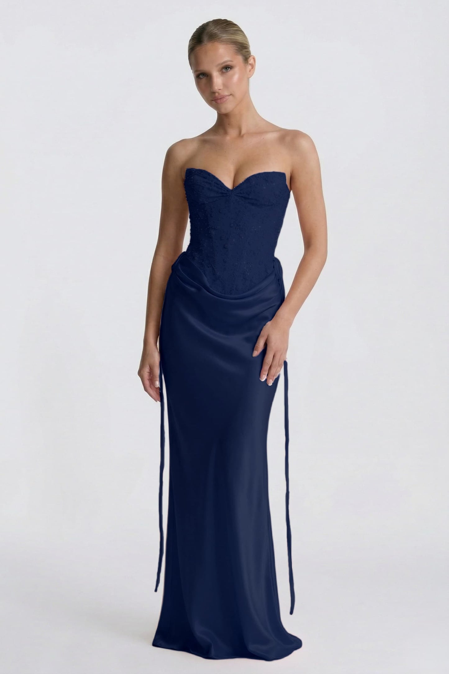 Ines | Satin Sheath Wedding Guest Dress