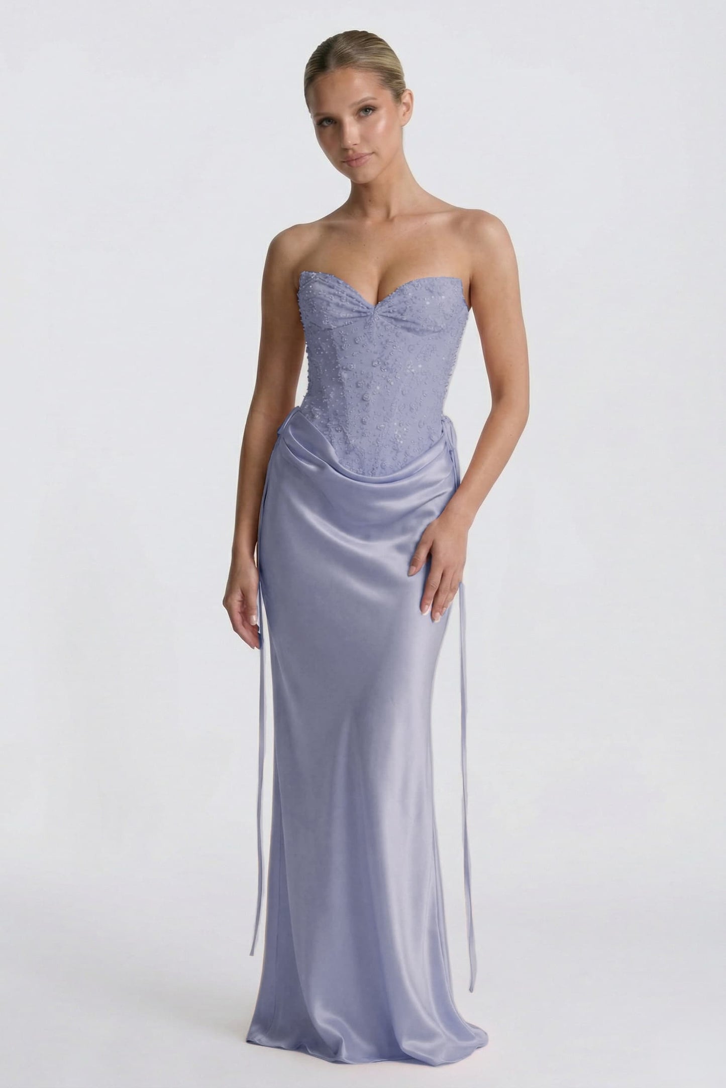 Ines | Satin Sheath Wedding Guest Dress