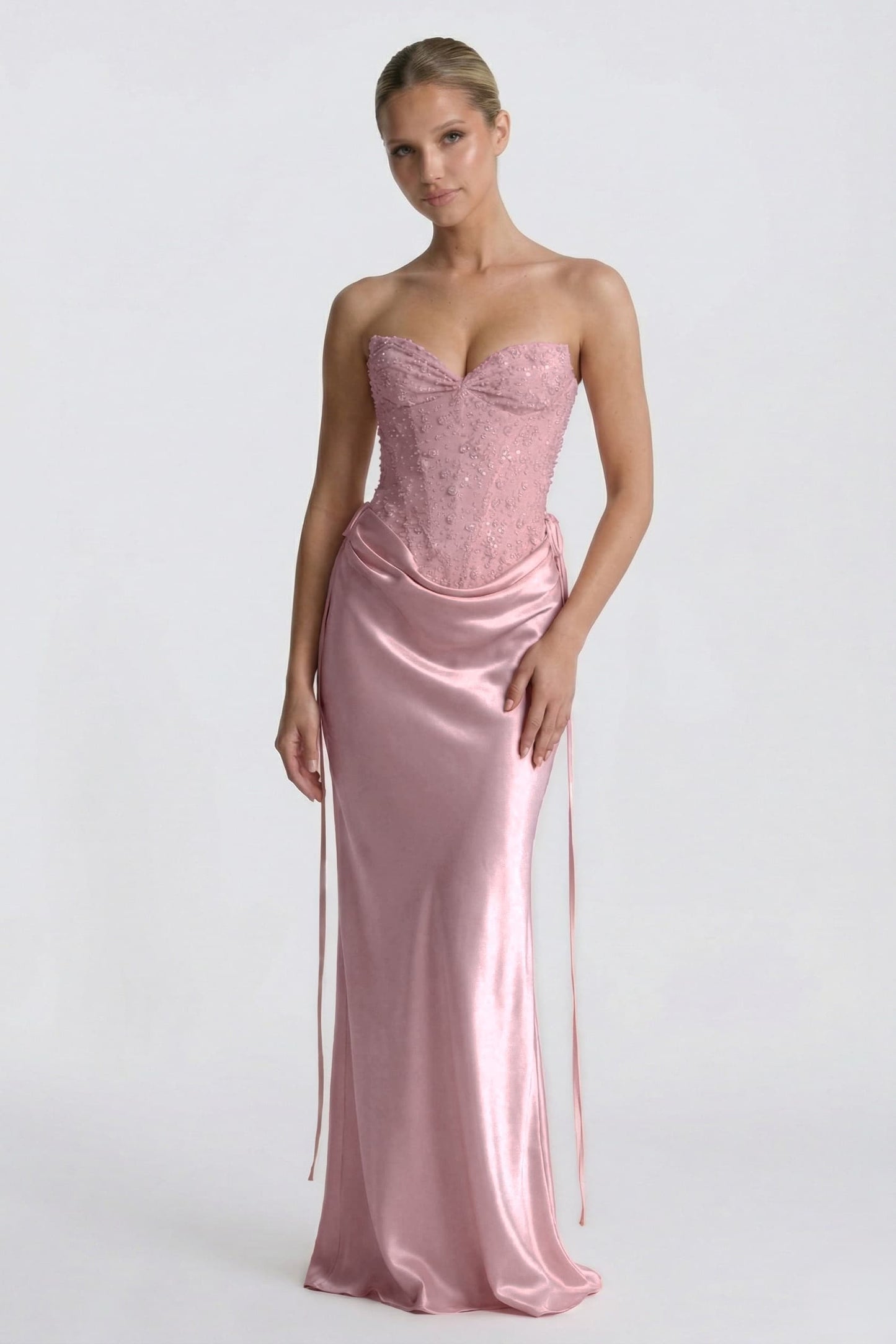 Ines | Satin Sheath Wedding Guest Dress