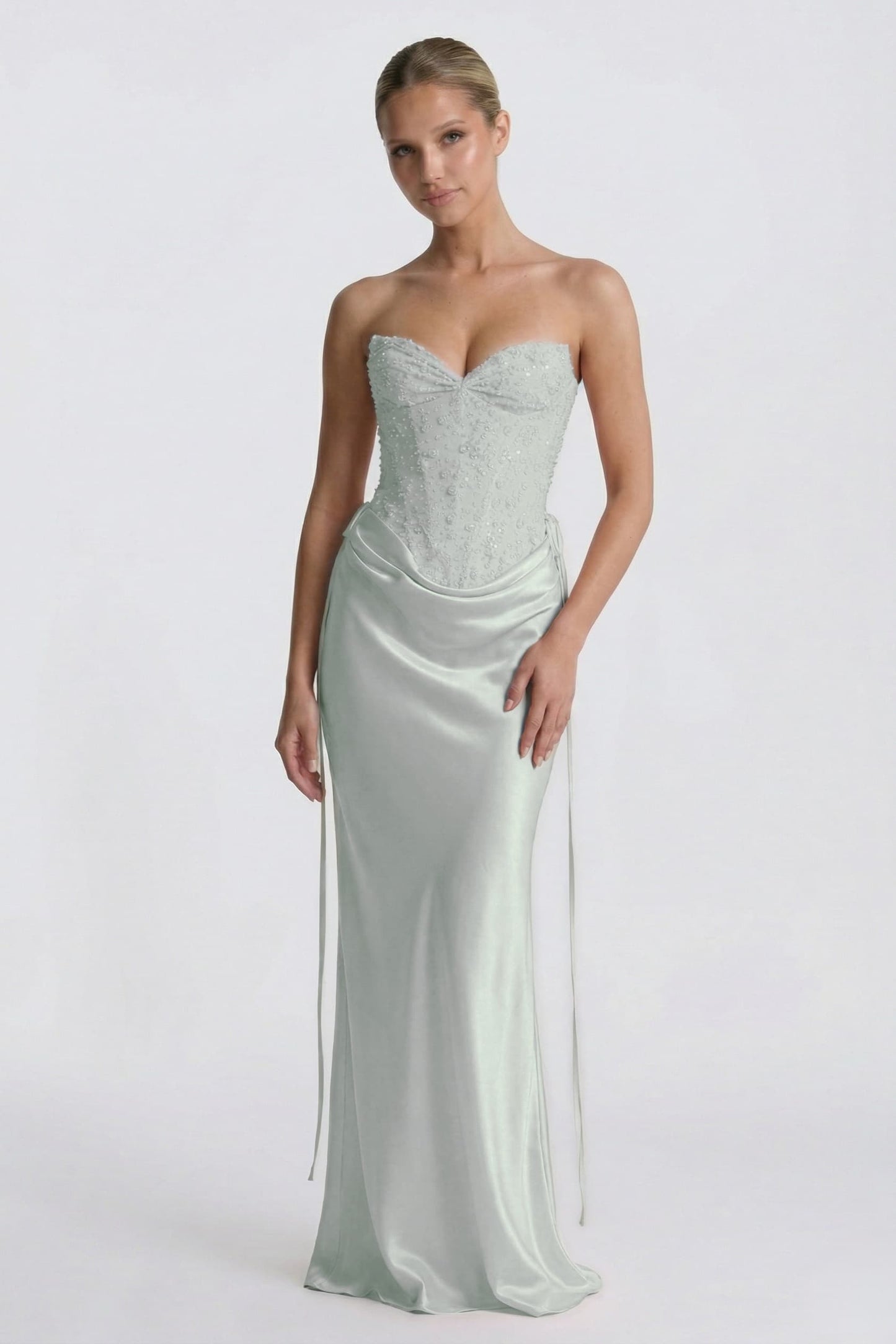 Ines | Satin Sheath Wedding Guest Dress