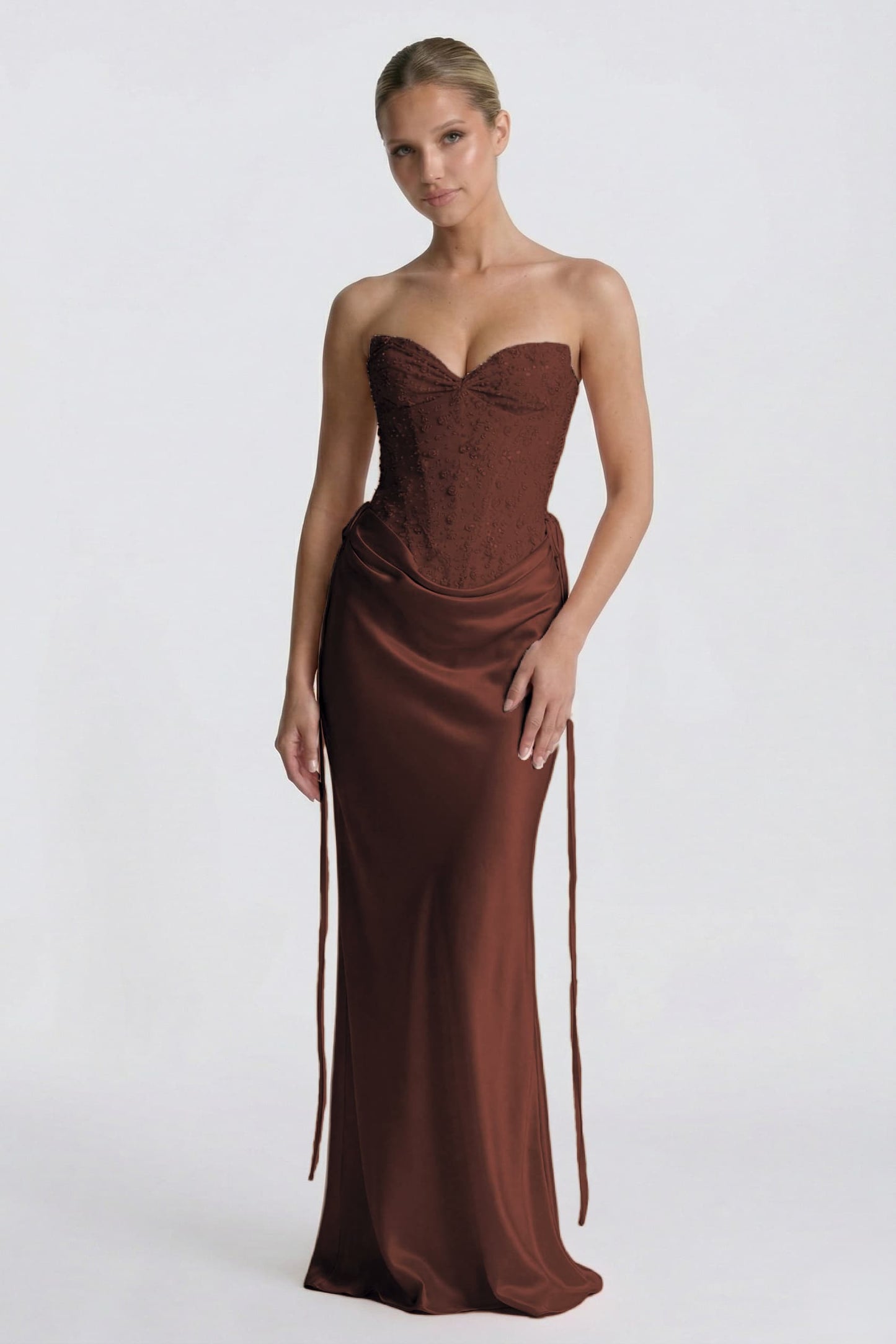 Ines | Satin Sheath Wedding Guest Dress