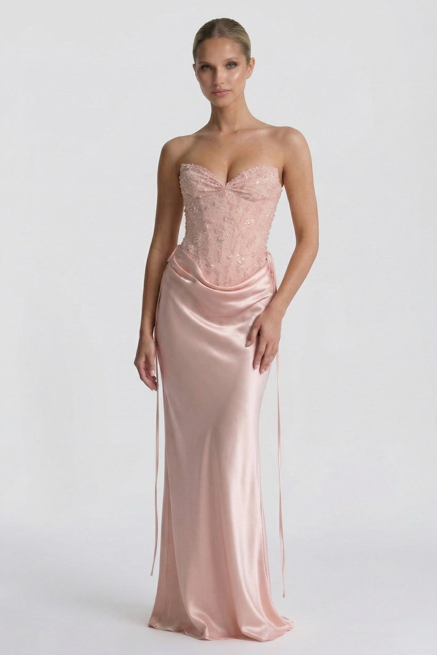Ines | Satin Sheath Wedding Guest Dress