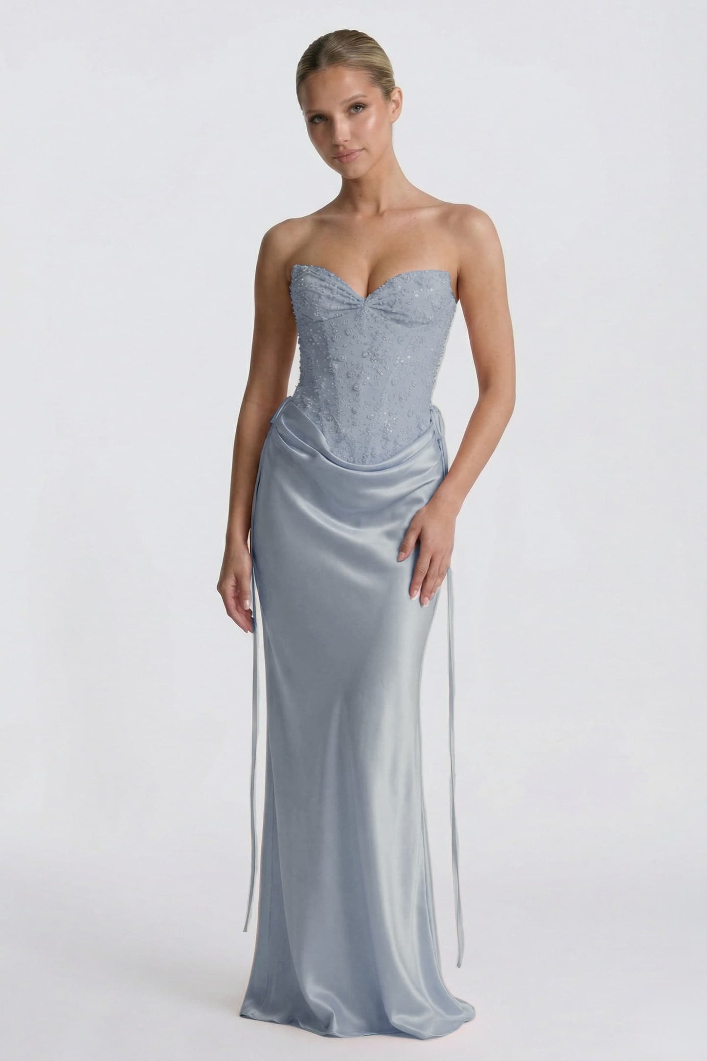 Ines | Satin Sheath Wedding Guest Dress