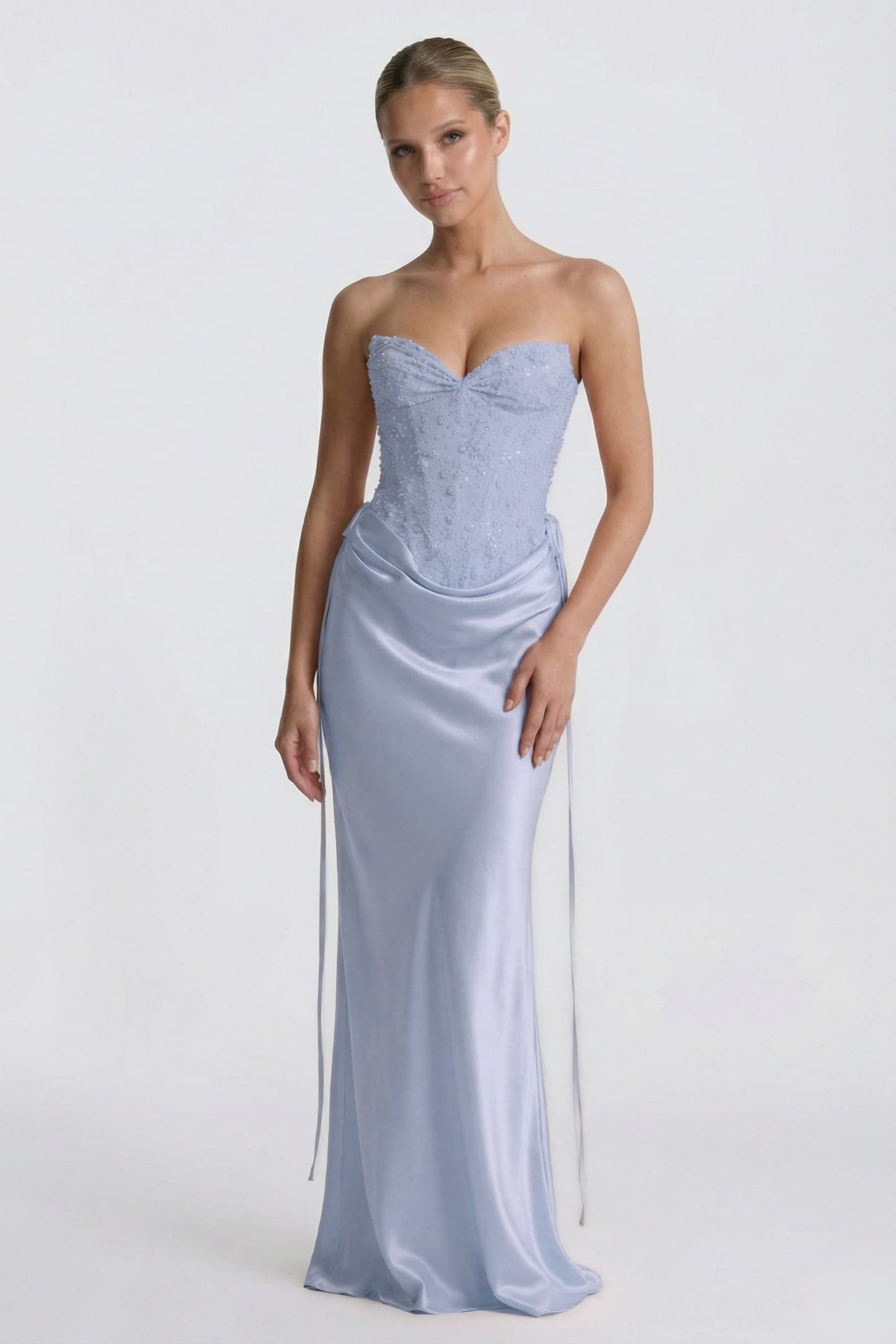Ines | Satin Sheath Wedding Guest Dress