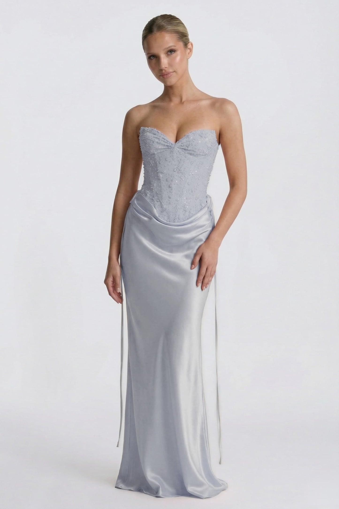 Ines | Satin Sheath Wedding Guest Dress