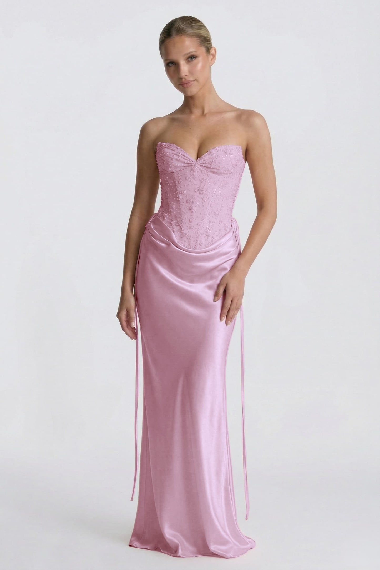 Ines | Satin Sheath Wedding Guest Dress