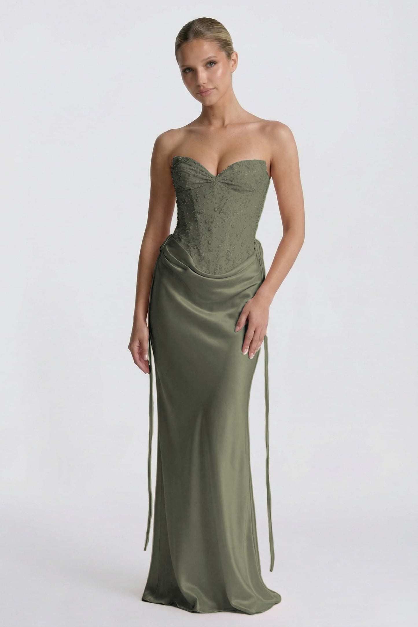 Ines | Satin Sheath Wedding Guest Dress