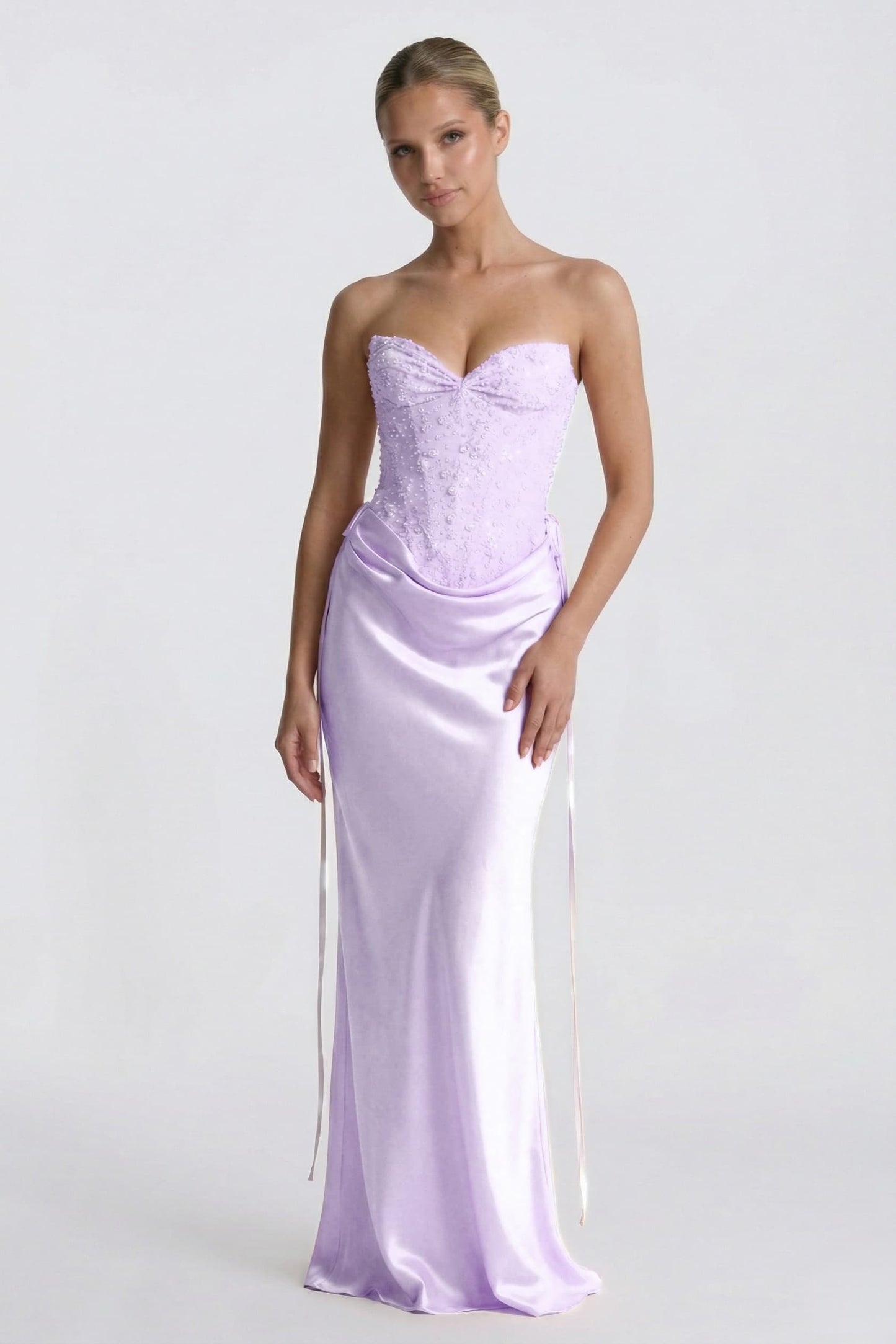 Ines | Satin Sheath Wedding Guest Dress