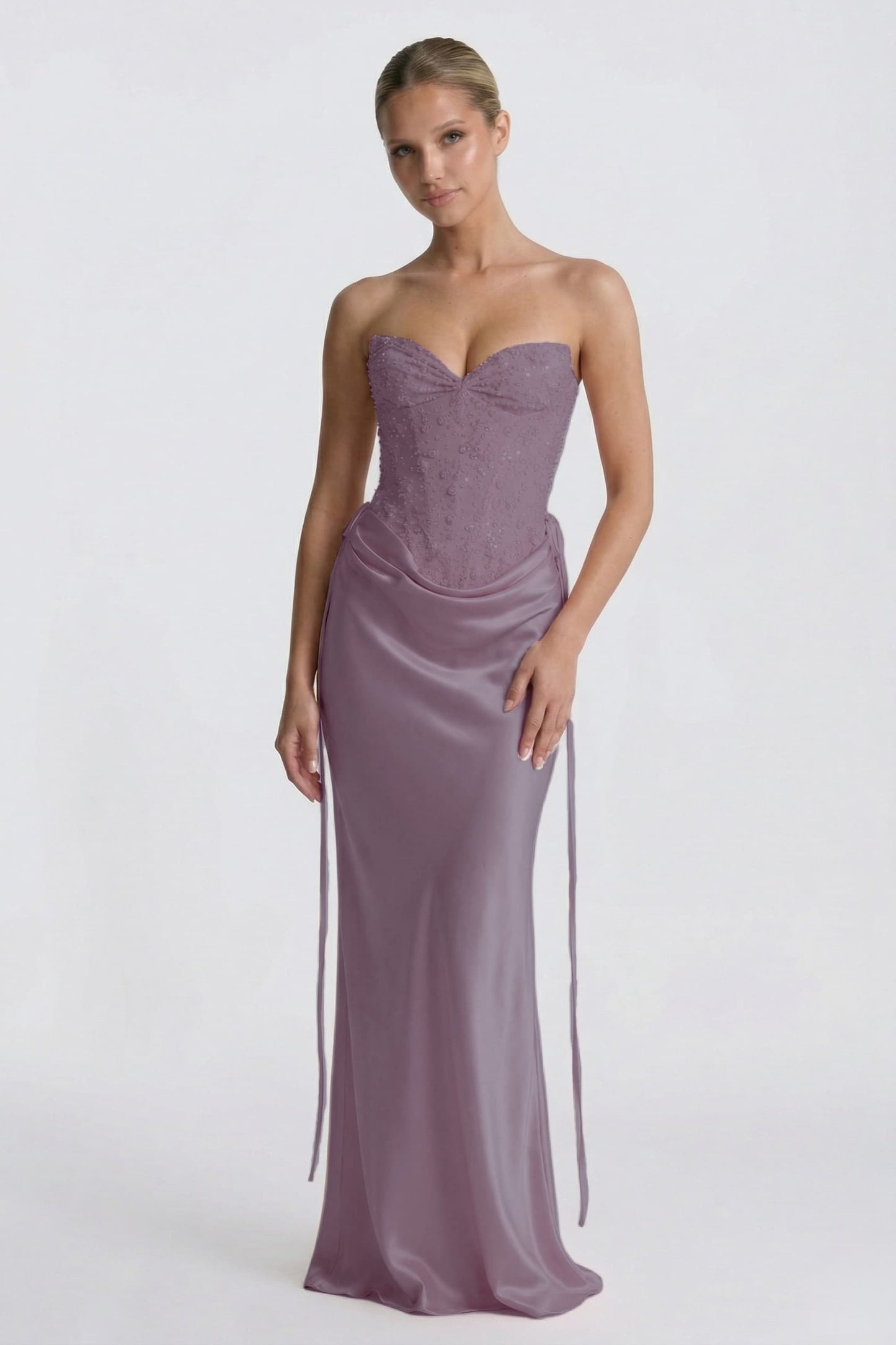 Ines | Satin Sheath Wedding Guest Dress
